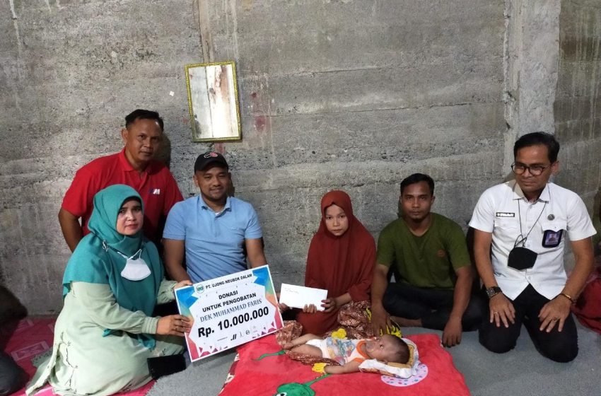  PT UND Salurkan Donasi untuk Bayi Hydrosefalus di Nagan Raya