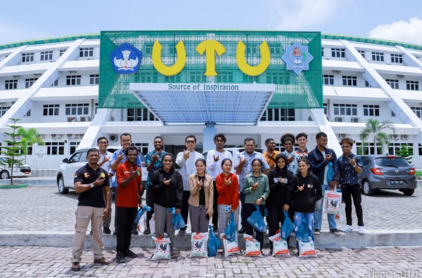  UTU Bagikan Paket Sembako kepada Mahasiswa Asal Daerah 3T, Papua dan NTT