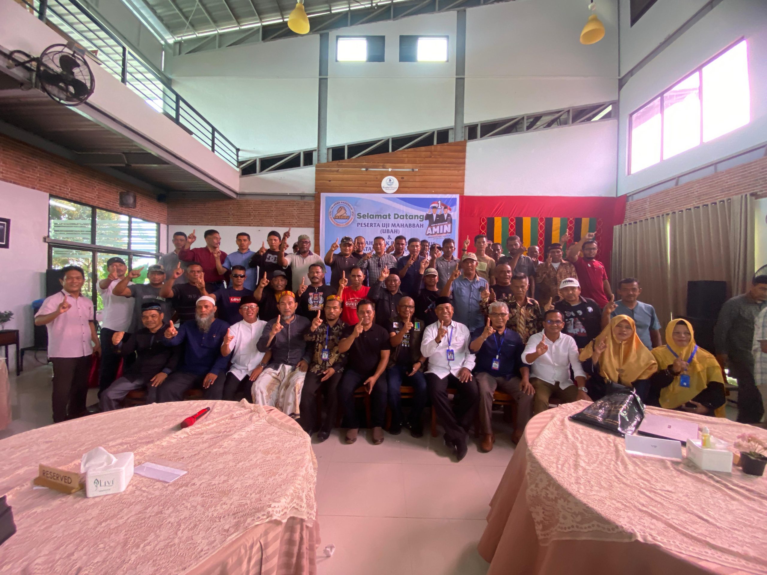 Relawan Amin Jas Biru Banda Aceh Sukses Gelar Uji Mahabbah