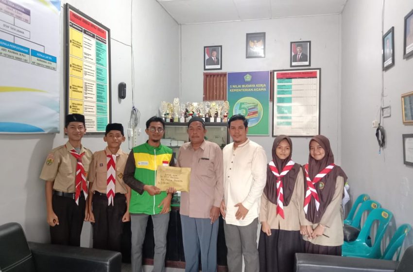  MTsN Meureubo Aceh Barat Salurkan Donasi untuk Palestina Melalui YAKESMA Aceh