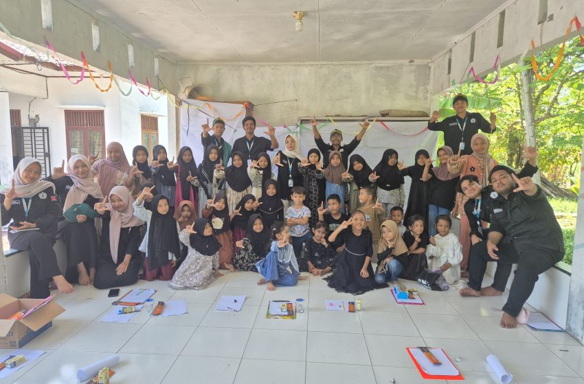  Mahasiswa KKN Tematik Literasi USK Gelar Lomba “Ranking 1” dan Mewarnai untuk Anak-Anak di Gampong Jarommah Me Kuta Blang