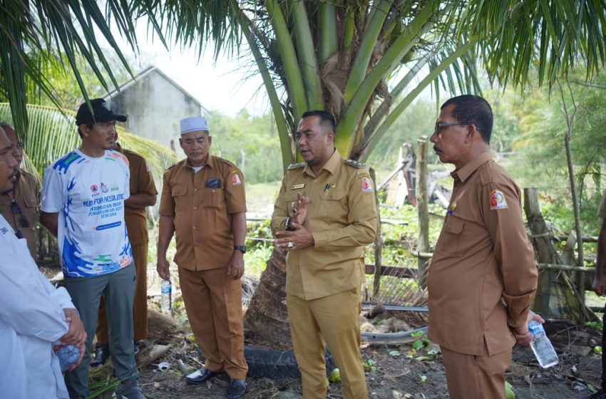  Wabup Nagan Raya Tinjau Abrasi Pantai Wisata Naga Permai, Cari Solusi Penanganan Mendesak