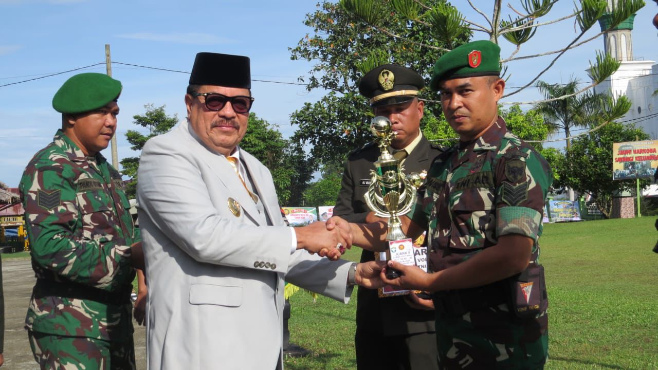Bupati TRK Hadiri Upacara Peringatan HUT ke-80 TNI di Makodim 0116/Nagan Raya