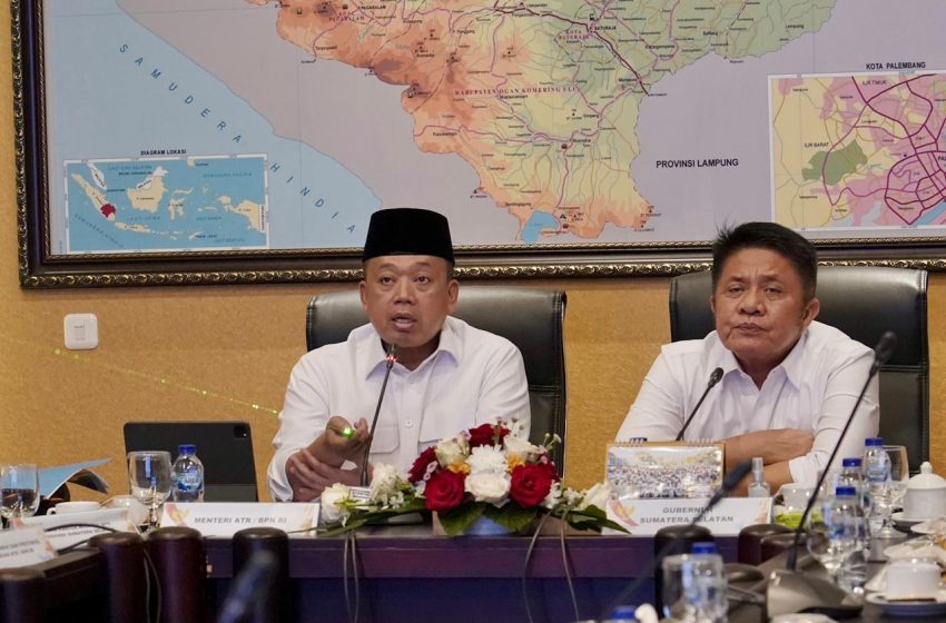  Tawarkan Solusi Penyelesaian Masalah Pertanahan di Sumsel, Menteri Nusron: Litis Finiri Oportet