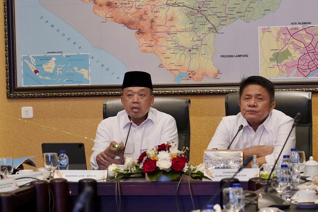 Tawarkan Solusi Penyelesaian Masalah Pertanahan di Sumsel, Menteri Nusron: Litis Finiri Oportet