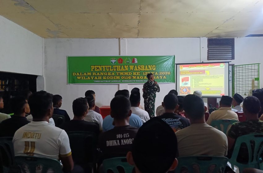  Satgas TMMD Kodim 0116/Nagan Raya Gelar Penyuluhan Wawasan Kebangsaan