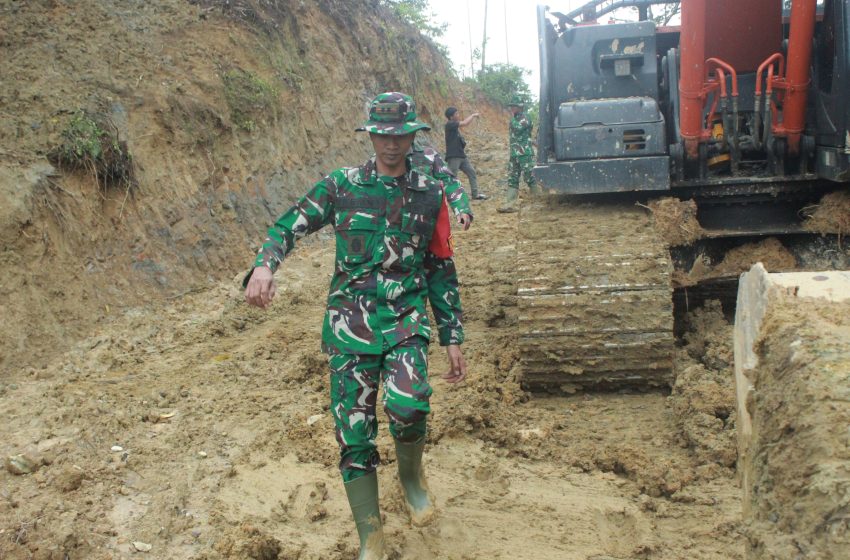  Dandim 0116 Nagan Raya Tinjau langsung pembangunan fisik pembuatan Jalan Baru