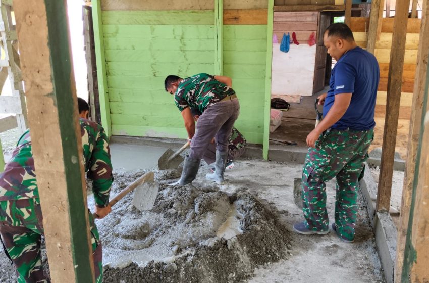  Rehab RTLH TMMD Kodim 0116/Nagan Raya Capai Tahap Krusial, Masuki Pengecoran Lantai