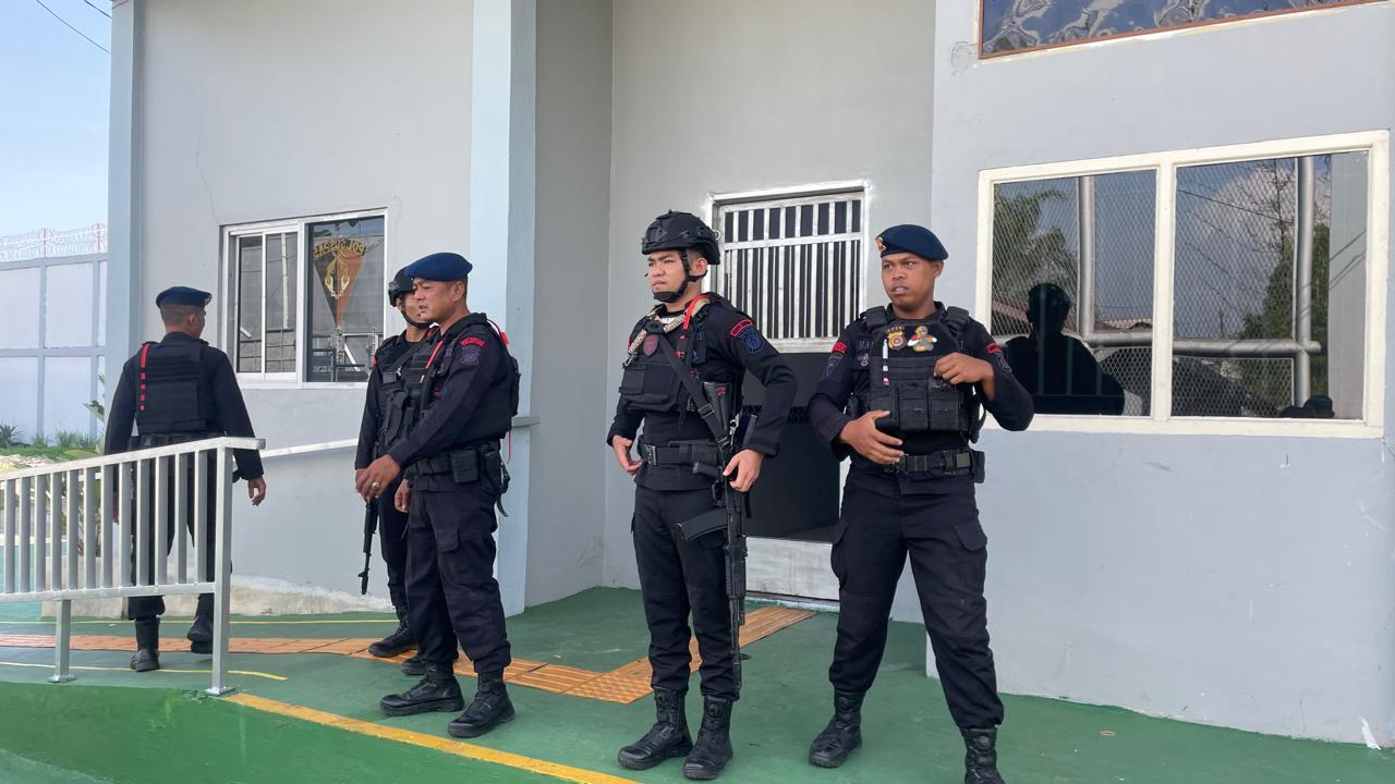 Antisipasi Gangguan Kamtibmas, Brimob Batalyon C Pelopor Patroli di Lapas Kelas IIB Meulaboh
