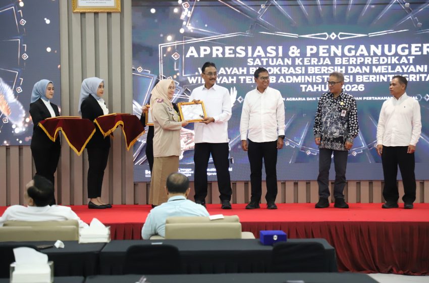  Buktikan Komitmen dalam Memperbaiki Layanan, Satker Kementerian ATR/BPN Meraih 1 Predikat WBBM dan 31 Predikat WTAB
