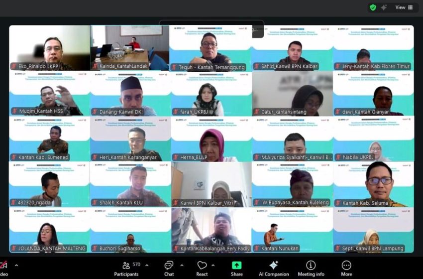  Gelar Webinar Nasional Soal Pengadaan Barang/Jasa, Sekjen ATR/BPN: Prinsip Utamanya adalah Transparansi