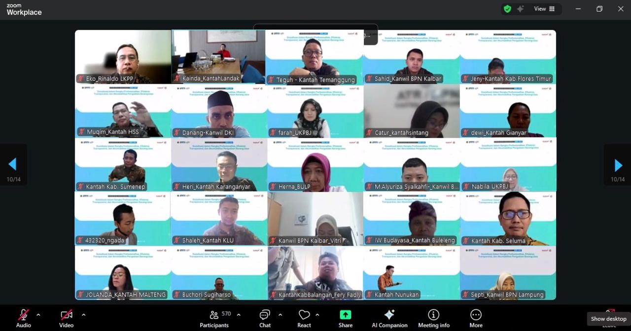 Gelar Webinar Nasional Soal Pengadaan Barang/Jasa, Sekjen ATR/BPN: Prinsip Utamanya adalah Transparansi
