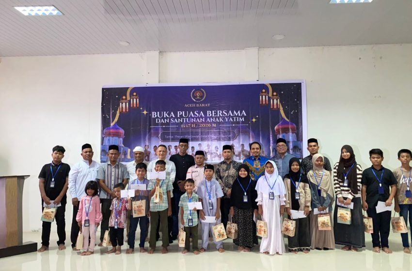  PWI Aceh Barat Santuni Anak Yatim dan Perkuat Sinergi dengan Mitra Kerja di Bulan Ramadhan