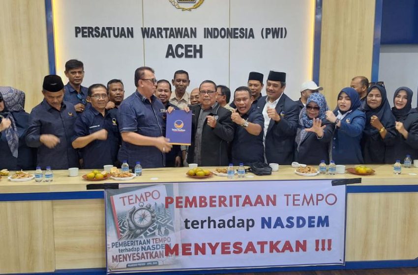  Pengurus dan Kader NasDem di Parlemen Datangi PWI Aceh, Serahkan Petisi Terkait Persoalan dengan Tempo