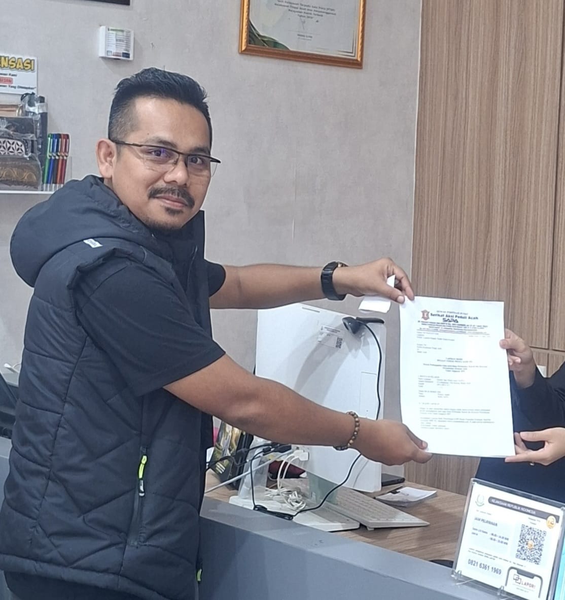SAPA Resmi Laporkan Dugaan Penyimpangan Proyek Jalan Perkim Aceh 
