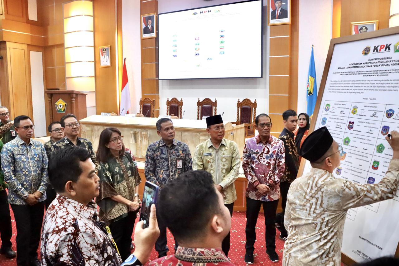 Jalin Komitmen Bersama KPK dan Pemda se-Sultra, Staf Ahli Kementerian ATR/BPN: untuk Peningkatan Kualitas Layanan Pertanahan