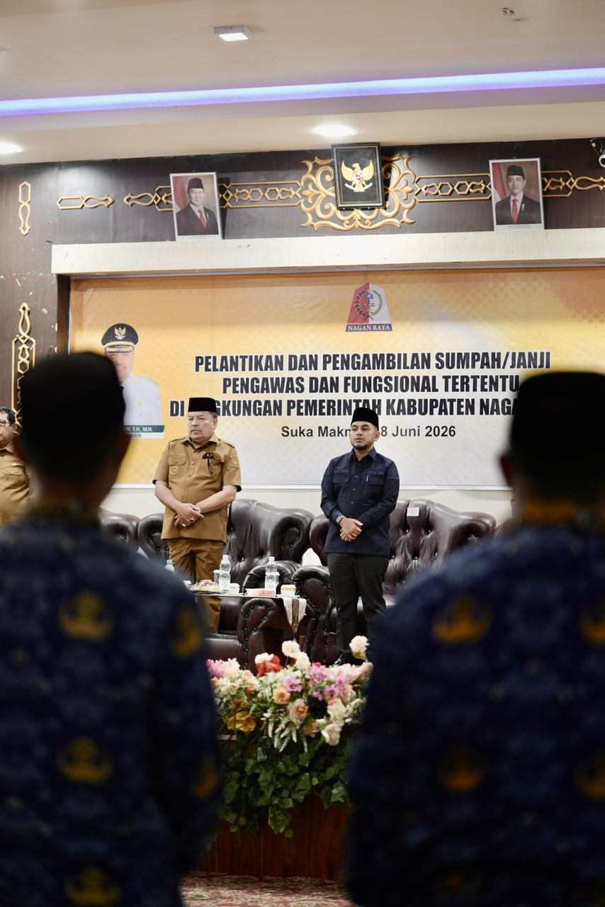 Ketua DPRK Nagan Raya Hadiri Pelantikan Pejabat Pengawas dan Fungsional