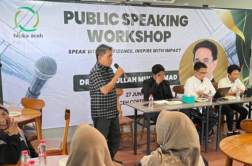  Berani Tampil Berbicara depan Umum, Hipka Aceh Gandeng Kaula Muda dalam Workshop Public Speaking