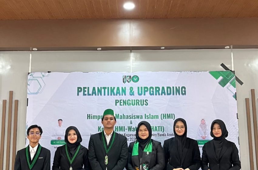  Estafet Kepemimpinan HMI dan KOHATI Tarbiyah UIN Ar-Raniry Periode 2026–2027 Resmi Dimulai