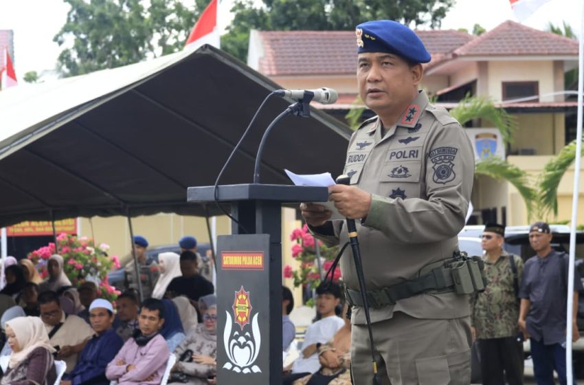  Kapolda Aceh Tutup Pembinaan Tradisi dan Pembaretan 65 Bintara Remaja Satbrimob Polda Aceh