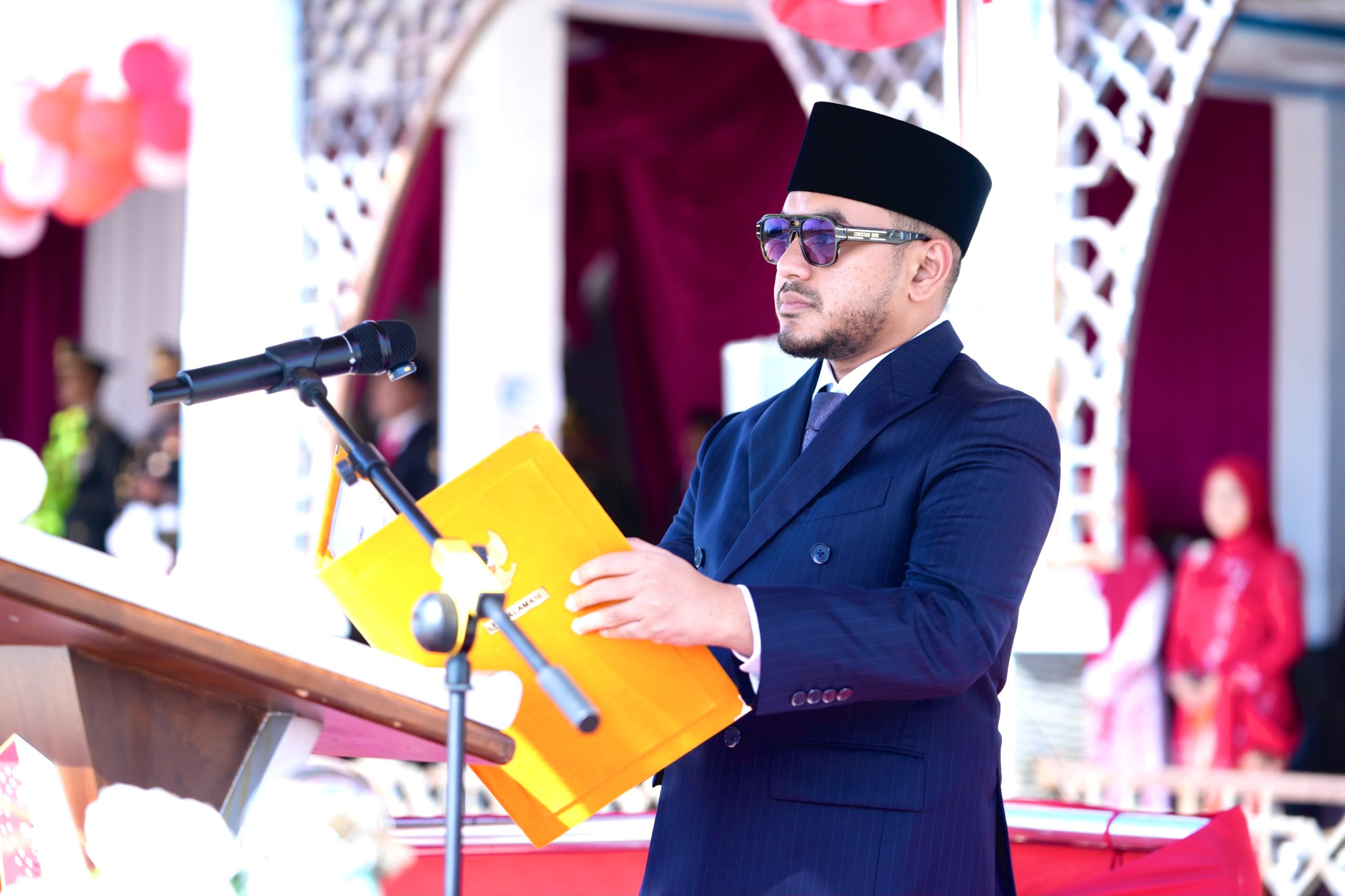 Kedua Kali, Ketua DPRK Nagan Raya Bacakan Teks Proklamasi di HUT ke-81 RI