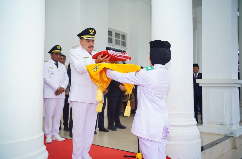  Penurunan Bendera Merah Putih HUT ke-81 RI, Bupati TRK Apresiasi Paskibraka Nagan Raya