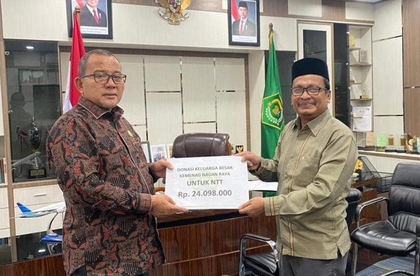  Kemenag Nagan Raya Salurkan Donasi untuk Korban NTT, Wujud Kepedulian dan Empati Keluarga Besar Kemenag