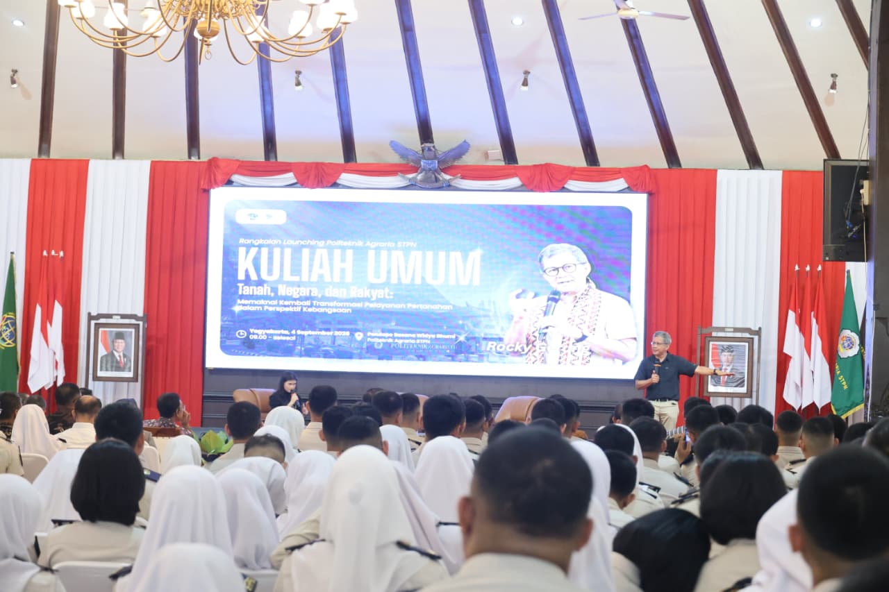 Isi Kuliah Umum di Politeknik Agraria STPN, Rocky Gerung Ingin Taruna/i Pahami Tiga Konsep Pemaknaan Pengelolaan Tanah