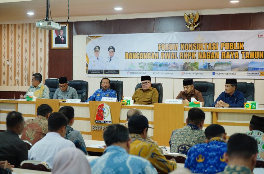  Bupati TRK Buka Forum Konsultasi Publik Ranwal RKPK Nagan Raya 2027