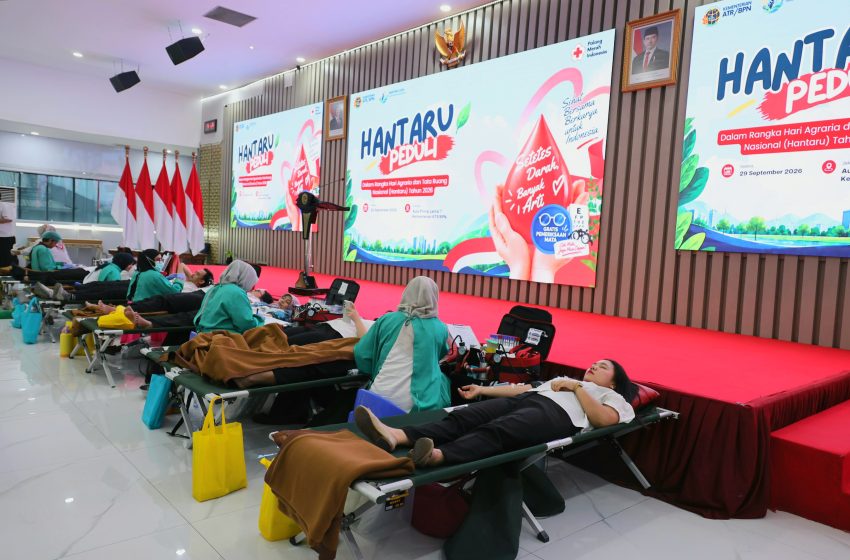  Gelar Aksi Peduli Sesama, Kementerian ATR/BPN Selenggarakan HANTARU Peduli Lewat Donor Darah
